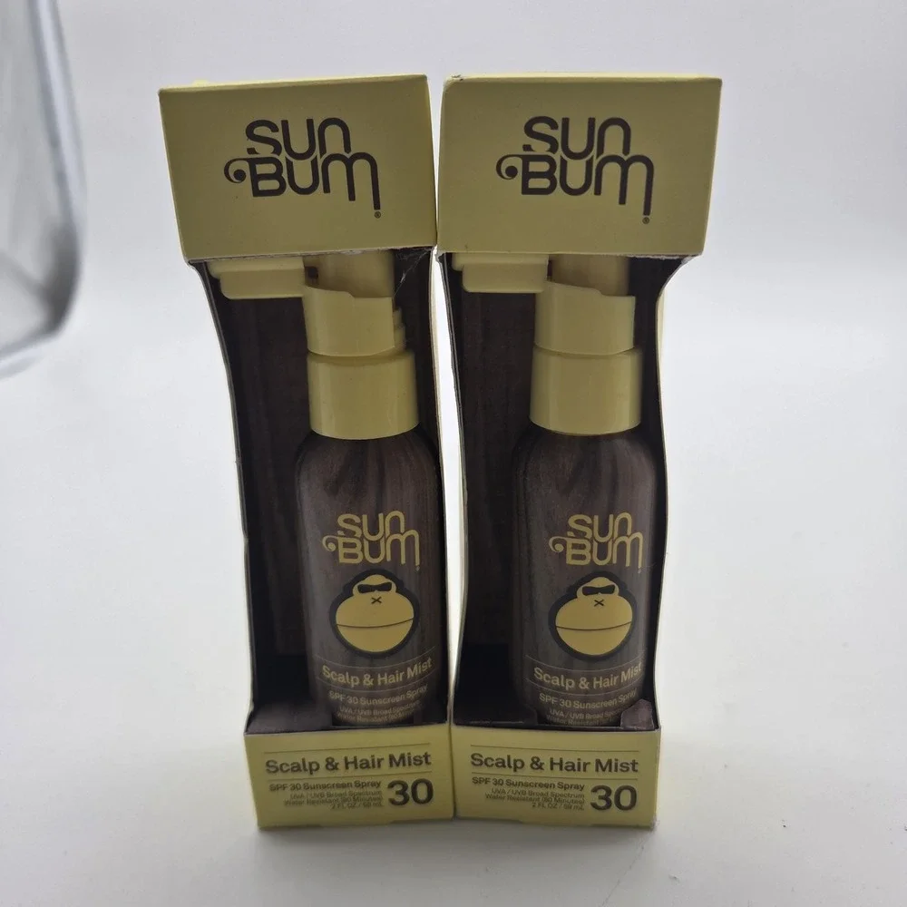 Sun Bum SPF 30 Scalp Hair Mist 2oz Sunscreen Spray 2 Pack Treatment Exp 10/2024